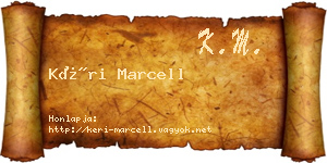 Kéri Marcell névjegykártya