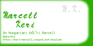 marcell keri business card
